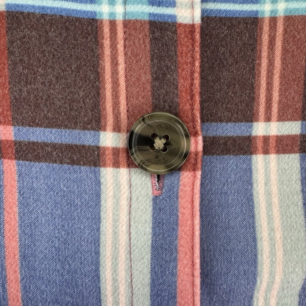 Candace Cameron Bure Ruffle Sleeve Shirt Jacket Shacket 2X Blossom Plaid - Picture 5 of 11